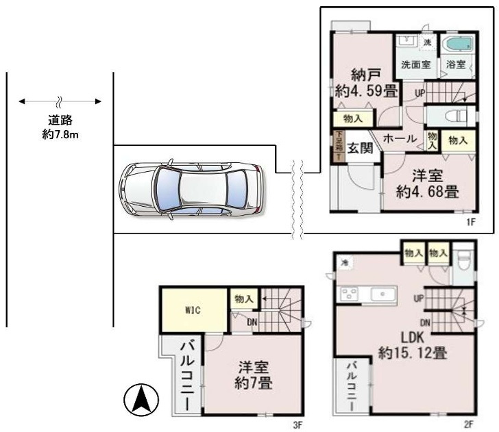 苦楽園口駅 徒歩15分 構造:木造土地面積:84.83平米 ( 25.66坪 ) 建物面積:84.96平米 ( 25.7坪 )