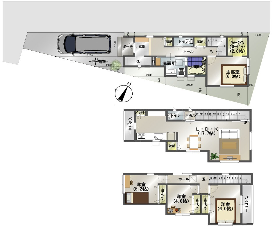 香櫨園駅 徒歩6分 構造:木造土地面積:87.8平米 ( 26.55坪 ) 建物面積:113.6平米 ( 34.36坪 )
