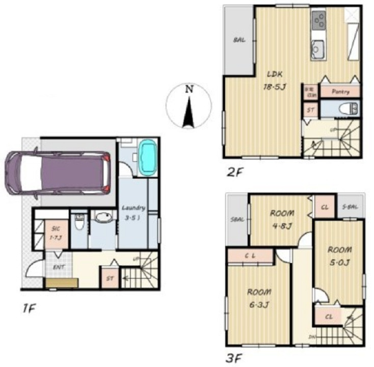 香櫨園駅 徒歩3分 構造:木造土地面積:64.07平米 ( 19.38坪 ) 建物面積:112.46平米 ( 34.01坪 )