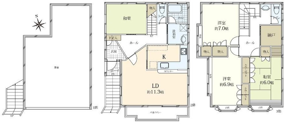 苦楽園口駅 徒歩7分 バス12分構造:木造土地面積:110平米 ( 33.27坪 ) 建物面積:161.88平米 ( 48.96坪 )