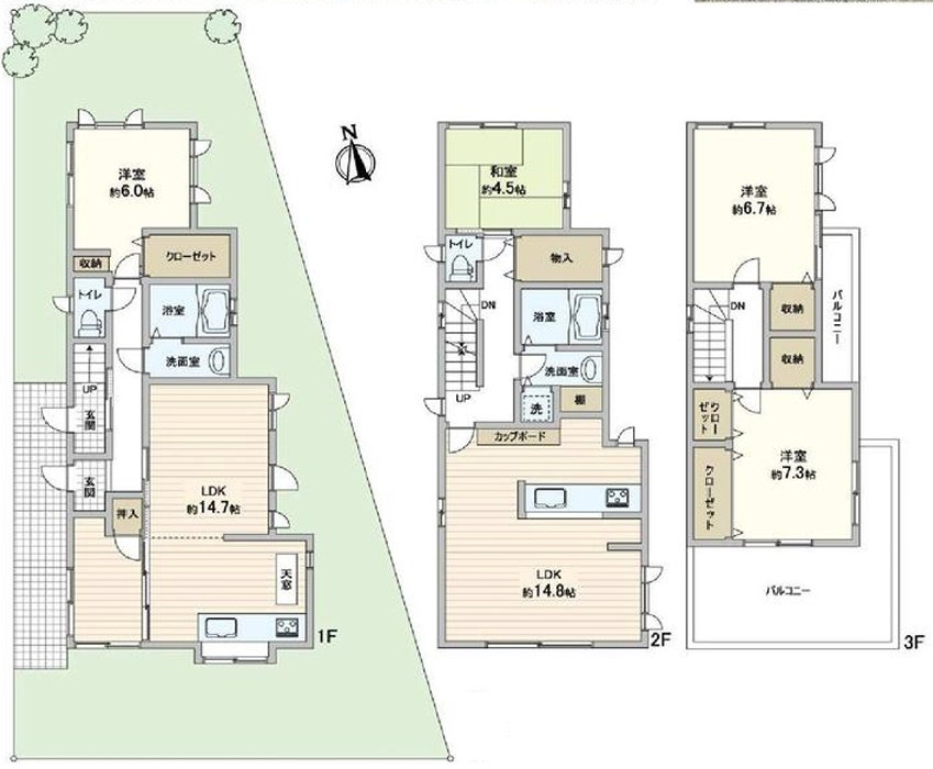 苦楽園口駅 徒歩16分 構造:軽量鉄骨造土地面積:133.89平米 ( 40.5坪 ) 建物面積:133.47平米 ( 40.37坪 )