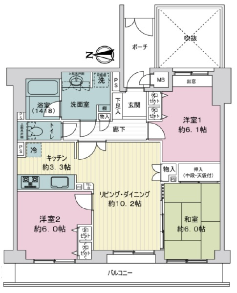 夙川駅 徒歩7分 構造:鉄筋コンクリート造専有面積:73.11平米 ( 22.11坪 )