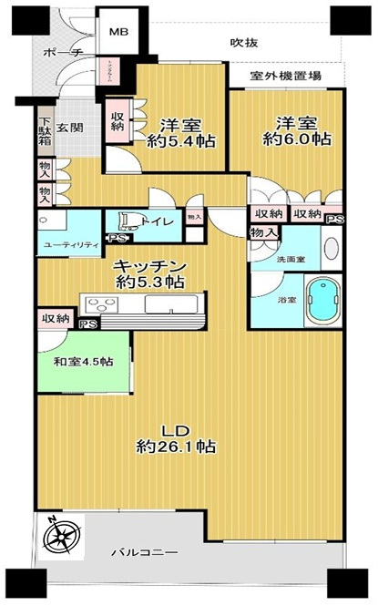 芦屋川駅 徒歩13分 構造:鉄筋コンクリート造専有面積:101.01平米 ( 30.55坪 )