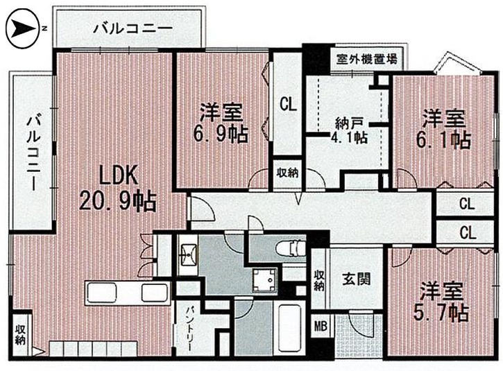 JR芦屋駅 徒歩7分 構造:鉄筋コンクリート造専有面積:106.18平米 ( 32.11坪 )