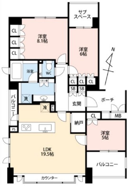 芦屋川駅 徒歩8分 構造:鉄筋コンクリート造専有面積:90.21平米 ( 27.28坪 )