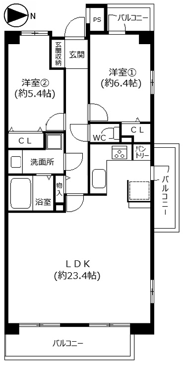 苦楽園口駅 徒歩14分 構造:鉄筋コンクリート造専有面積:73.18平米 ( 22.13坪 )