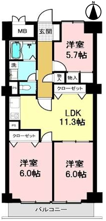 JR芦屋駅 徒歩14分 構造:鉄筋コンクリート造専有面積:68.75平米 ( 20.79坪 )