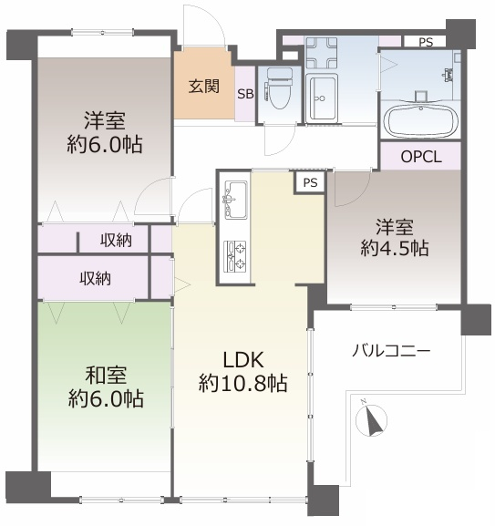 香櫨園駅 徒歩13分 構造:鉄筋コンクリート造専有面積:66.98平米 ( 20.26坪 )
