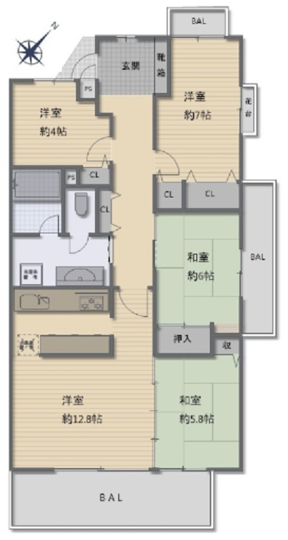 JR芦屋駅 徒歩1分 バス9分構造:鉄筋コンクリート造専有面積:80.26平米 ( 24.27坪 )