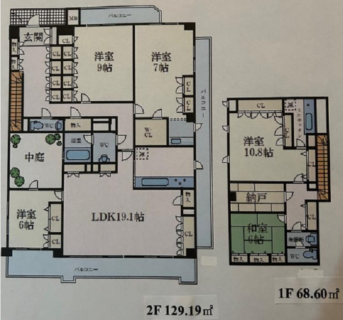 苦楽園口駅 徒歩5分 構造:鉄筋コンクリート造専有面積:197.79平米 ( 59.83坪 )