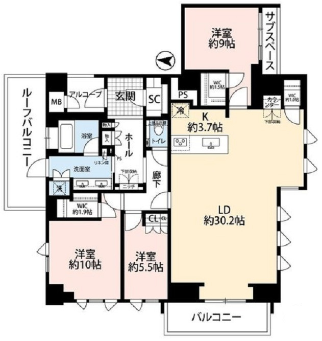苦楽園口駅 徒歩4分 構造:鉄筋コンクリート造専有面積:138.15平米 ( 41.79坪 )
