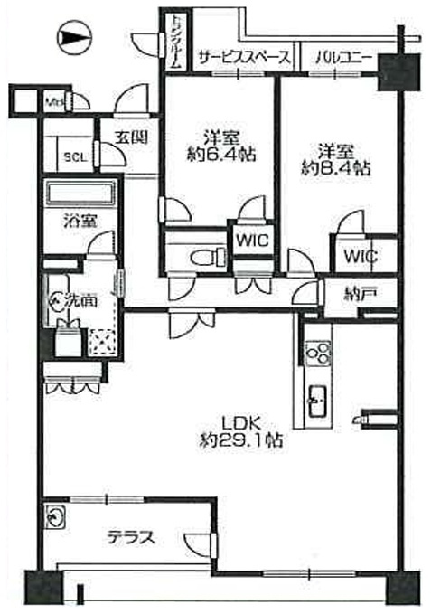阪神芦屋駅 徒歩8分 構造:鉄筋コンクリート造専有面積:102.86平米 ( 31.11坪 )
