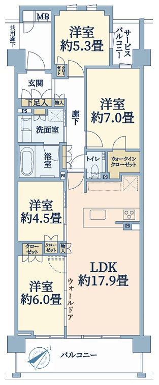 夙川駅 徒歩13分 構造:鉄筋コンクリート造専有面積:89.52平米 ( 27.07坪 )