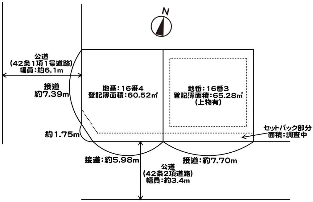 JR芦屋駅 徒歩12分 土地面積:125.8平米 ( 38.05坪 )