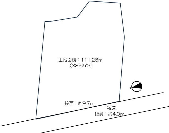 甲陽園駅 徒歩8分 土地面積:111.26平米 ( 33.65坪 )
