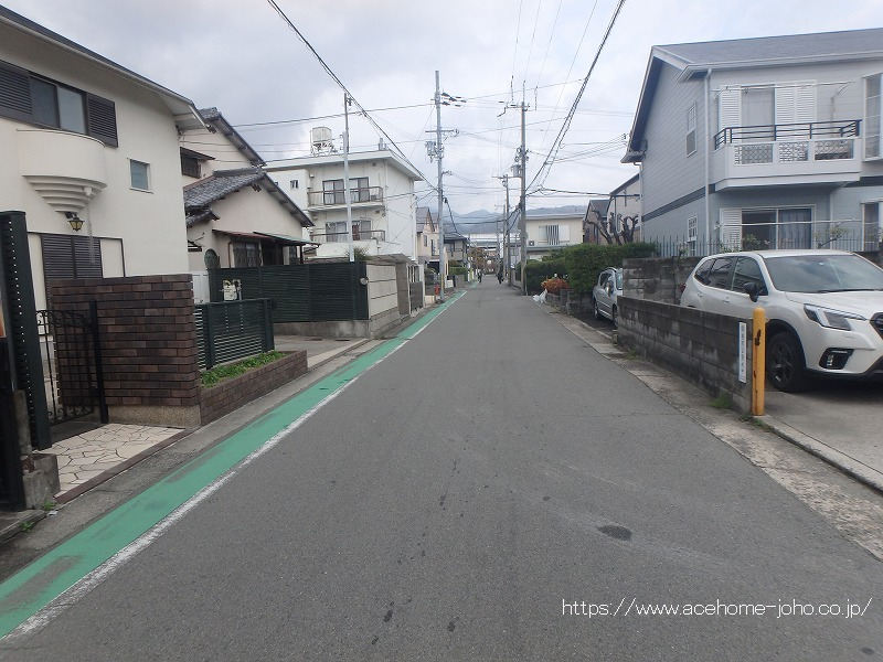 東側公道から北へ望む