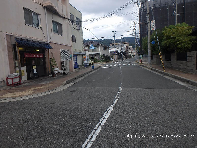 西側公道から北へ望む